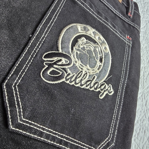Exco Boys Vintage Y2K Embroidered Bulldog Jeans - Picture 16 of 16